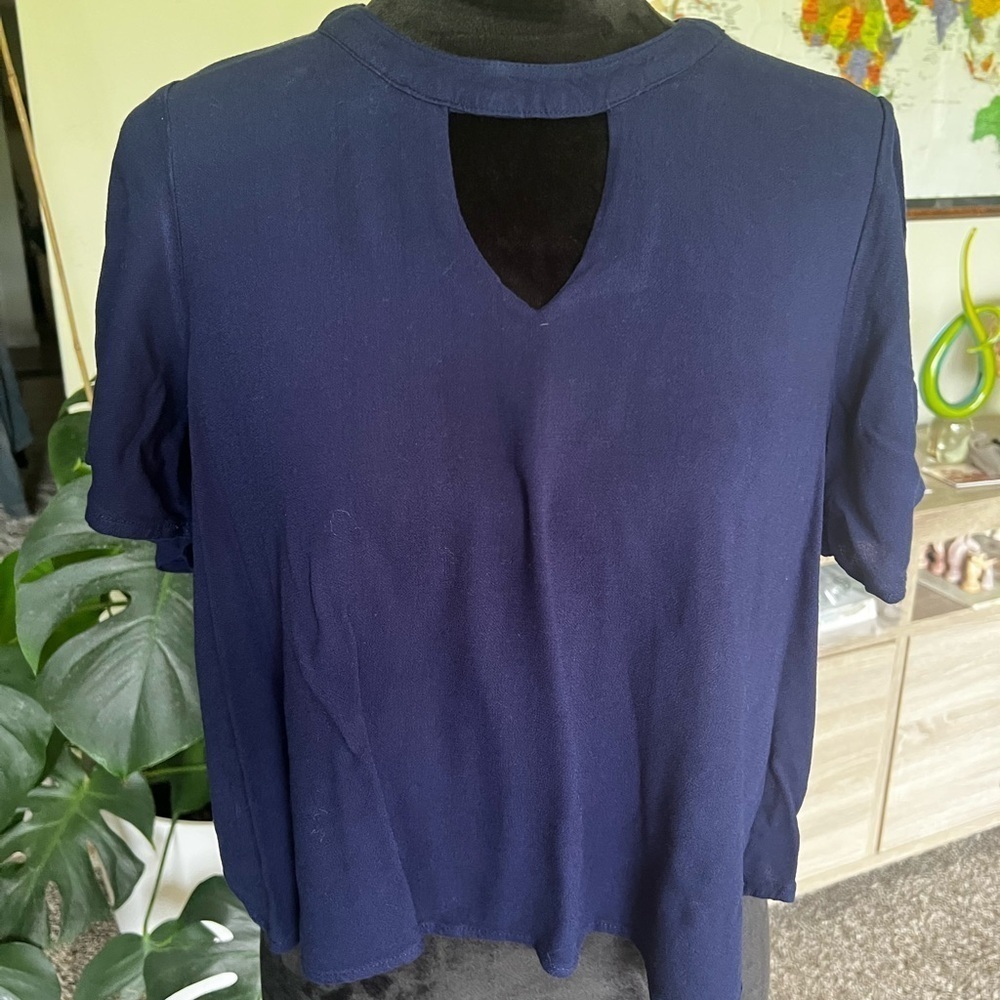 Elodie Midnight Blue Short Sleeve Top